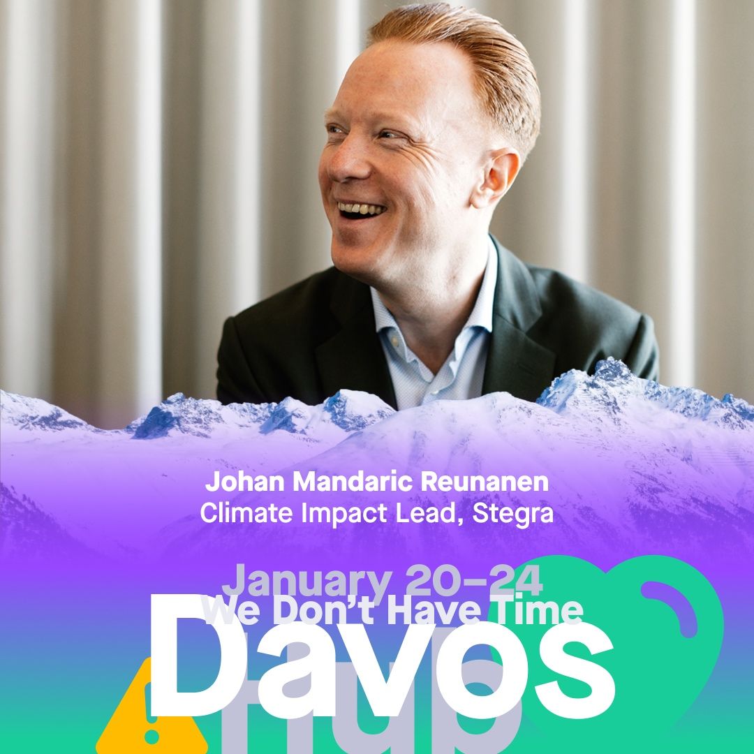 Johan Reunanen at Davos Climate Hub