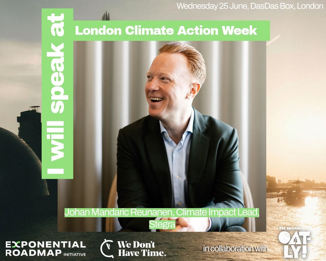 Johan Reunanen at London Climate Action Week