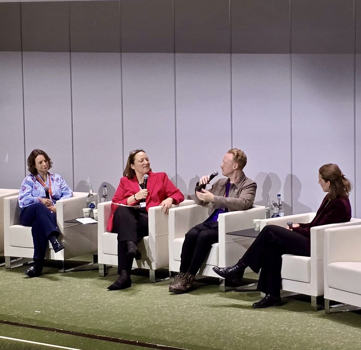 Johan Reunanen on a panel discussion at a climate conference