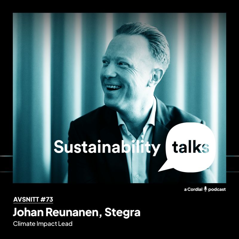 Sustainability Talks podcast cover - med Elin och Johan